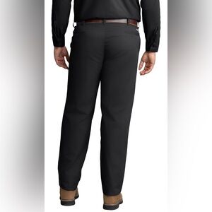 Men's Stain Resistant, Flat Front Work Pants, Black, 48W x 32L new in package